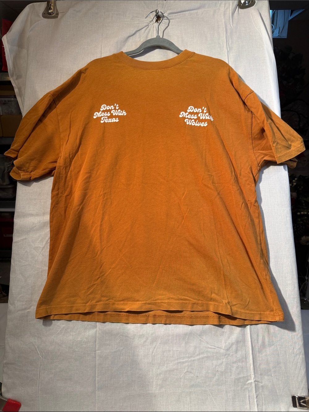 Darc Sport Men’s Crewneck Sweatshirt - Rust Orange - Don’t mess w/ Texas/Wolves